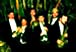 THE KLEZMORIM in tropical Los Angeles, 1986. L to R: Donald Thornton, Chris Leaf, Kevin Linscott, Ben Goldberg, Ken Bergmann, Lev Liberman. [Photo: Amy Etra]