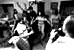 THE KLEZMORIM play for folkdancer Naomi Segal at a house party in Oakland, California, 1977. Players L to R: David Skuse, Lev Liberman, Nada Lewis, David Julian Gray, Lew Hanson. [Photo: Dennis Galloway]